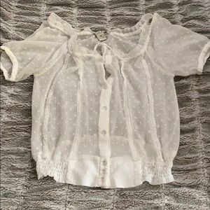 Sheer short sleeve shirt